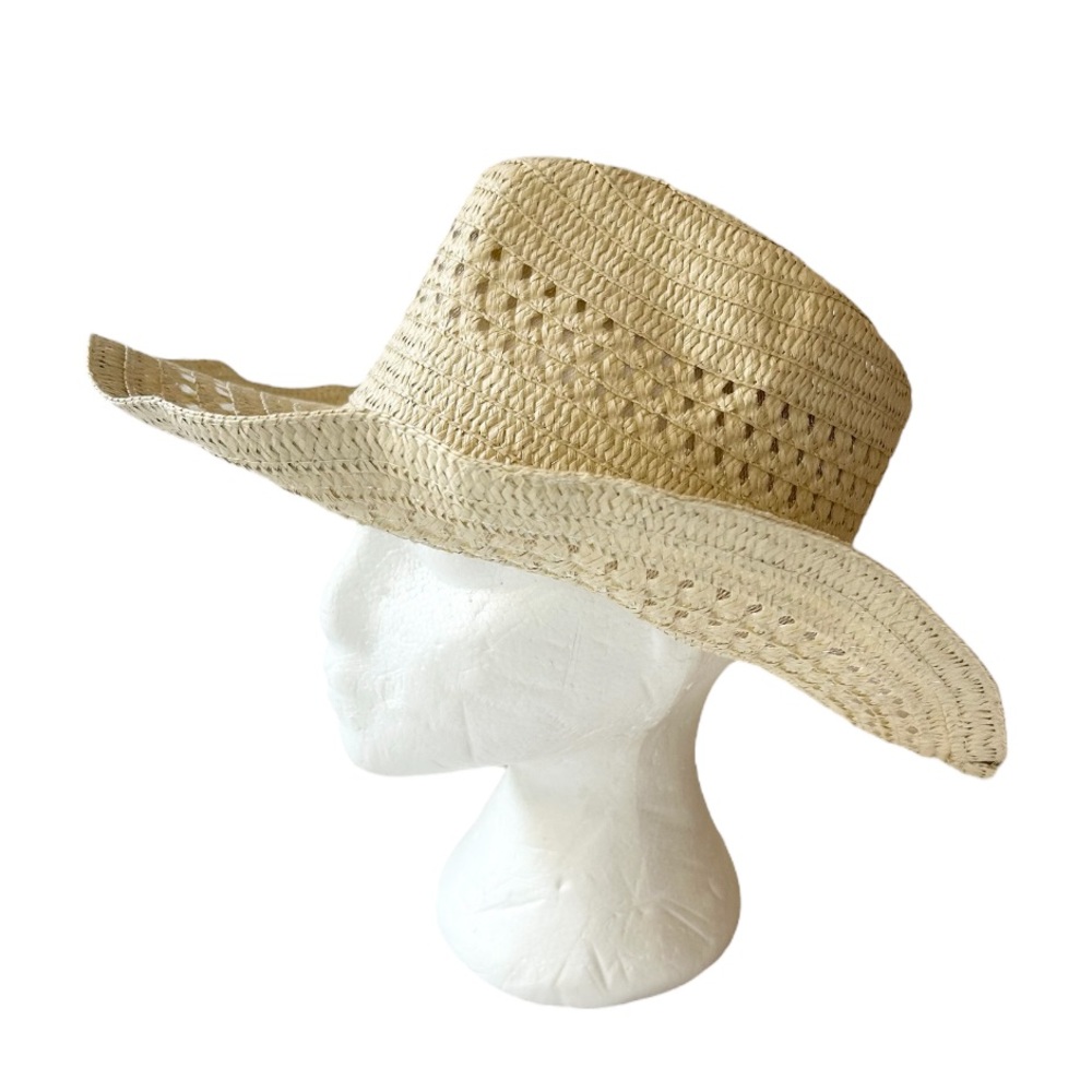 BCBGeneration Tan Wide-Brimmed Sun Hat
